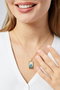 Heliophilia Silver Collar de Piedra de Circonita en Dorado